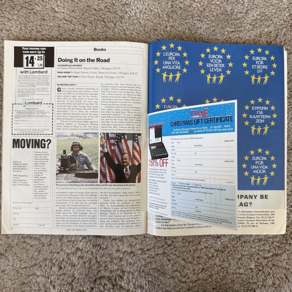 Vintage TIME International Magazine October 8 1990 Germany Is One Rolex Cartier - Picture 14 of 16